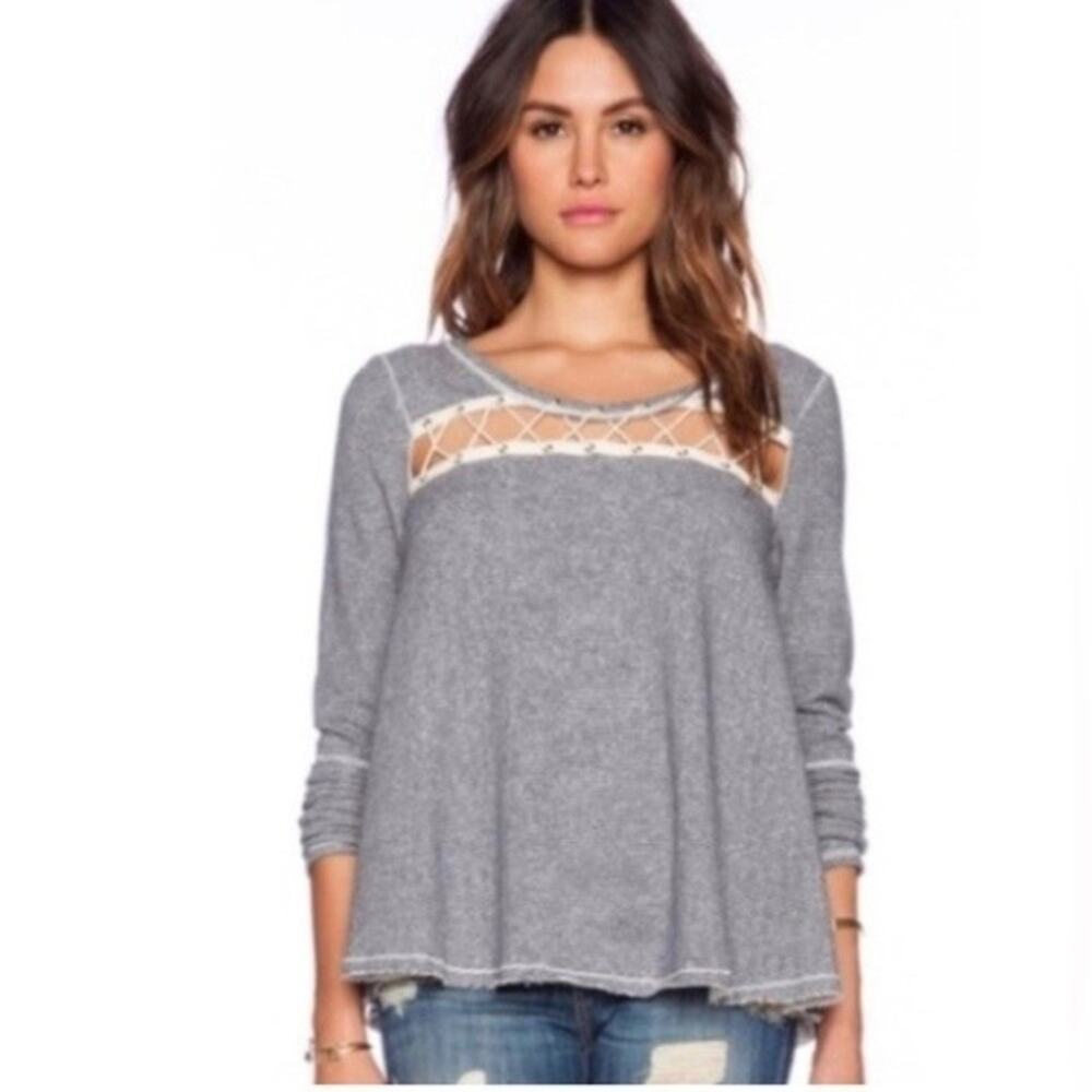 Free People Striped Swing Top Size XS‎ Nautical